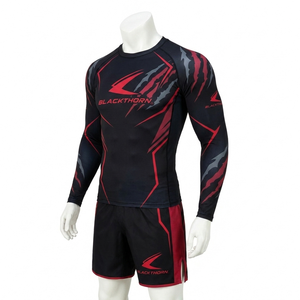 Rashguard de MMA BJJ OEM para Hombre, Manga Larga, Transpirable, Antibacteriano, UPF50+ - Product Image 3