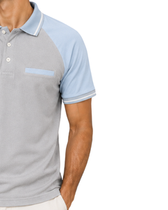 Camiseta Polo para Hombre, Color Gris Cielo, Personalizada por el Fabricante, Ropa Deportiva Informal, Transpirable, Camisa de Golf, Ropa Deportiva de Verano, Moda Premium - Product Image 4