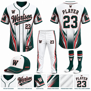 Conjunto de Uniforme de Entrenamiento de Béisbol en Oferta, Sublimado, 100% Poliéster, Jersey, Pantalones, Calcetines y Gorras - Product Image 3