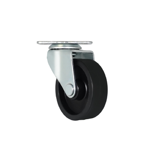 Roue pivotante en PP de 2 pouces (50 mm) pour usage léger avec plaque supérieure zinguée sans frein pour chariot de meubles - Product Image 1