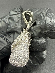 925 silver plated Diamond Pendant Hiphop Style Brilliant lab grown Diamonds Everyday Wear Jewelry - Product Image 4