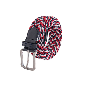 Cinturón Casual Trenzado a Rayas con Hebilla Rectangular de Acero, Diseño de Hebilla Resistente, Opciones Multicolores - Product Image 3