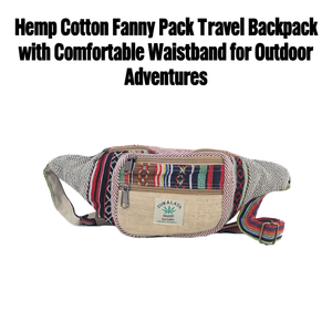 Sac banane en coton et chanvre avec ceinture confortable pour les aventures en plein air - Product Image 2