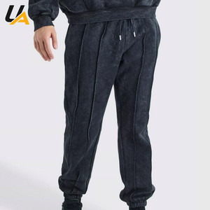 Ensembles de survêtements unis pour hommes délavés à l'acide, grandes tailles, respirants, séchage rapide, légers, en polyester/coton écologique - Product Image 5