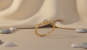 HandMade Custom Design 10k Gold Bezel Set <b>Ring</b> VVS1 Lab Grown Diamond Minimalist Solitaire <b>Stacking</b> <b>Ring</b> Manufacturer Wedding - Product Image 3