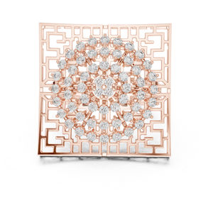 แหวนหมั้นเพชรทรงกลมเพาะเลี้ยงในห้องปฏิบัติการทองคำขาว 14K สำหรับผู้หญิง |   เพชรที่เพิ่งเพาะเลี้ยง - Product Image 4