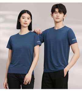 <b>Mens</b> Light <b>Blue</b> Dry Fit 100% Cotton T-<b>Shirt</b> Lightweight Breathable Gym Running Workout Fitness Sports Tee Customized Logo - Product Image 3