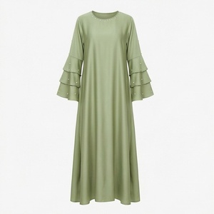 Abaya islamique personnalisée pour femmes, dernière arrivée, respirante, décontractée, couleur unie, vente d'Abayas personnalisées - Product Image 1