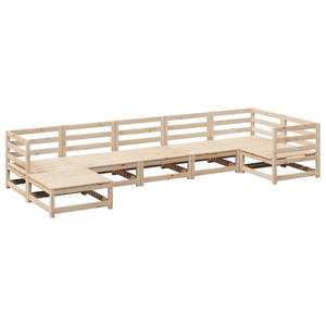 Conjunto de Sofás Modulares Grandes para Jardín, Madera de Pino Sólida Natural, Duradera y Elegante - Product Image 2