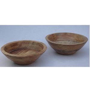 Bol à pâte en bois fait à la main pour bougies vides décoration de la maison de Noël avec bocaux et votive pour l'éclairage - Product Image 6