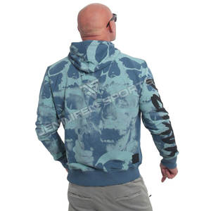 เสื้อฮู้ดดี้ผ้าคอตตอน/โพลีเอสเตอร์หนานุ่ม ลายมัดย้อม สำหรับฤดูหนาว ทรงโอเวอร์ไซส์ ผู้ชาย สวมหัว  รับสกรีนโลโก้ แห้งเร็ว ระบายอากาศได้ดี - Product Image 2