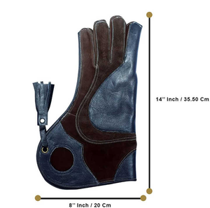 Gant de fauconnerie en cuir véritable robuste pour homme – Protège-bras extra long pour la manipulation des faucons, des houkats et des aigles - Product Image 4