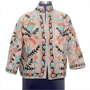 New Trending Handmade Suzani Embroidery TNT <b>Jacket</b> for Women Breathable Cotton Unisex Coat Ethnic <b>Short</b> <b>Jacket</b> for women Gifts - Product Image 6
