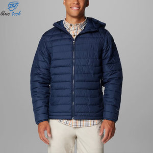 Wholesale Men'<b>s</b> Hooded Puffer <b>Jacket</b> Lightweight Quilted Windproof Winter Casual <b>Jacket</b> Polyester Filling Zipper Closure - Product Image 1