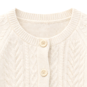 Cardigan en tricot neutre pour bébé, en acrylique doux, à manches longues, boutonné devant, pour l'hiver, pour nouveau-nés, nourrissons, filles et garçons - Product Image 4