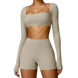 Combinaison de yoga pour femme à séchage rapide, personnalisée, effet froncé, rehausseur de fessiers, dos nu, pour la gym, le fitness, le Pilates et le sport - Product Image 4