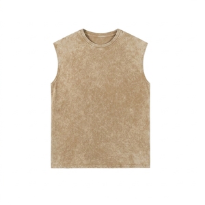<b>Men's</b> <b>Black</b> Sleeveless O-Neck <b>Tank</b> <b>Top</b> Solid Color Casual Woven Style - Product Image 4