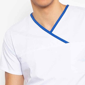 Fashionable Manufactory Custom Men Medical <b>Scrub</b> Uniform <b>Sets</b> Elasticity Short Sleeve Crew Neck Top Jogger Pant <b>Scrub</b> <b>Set</b> - Product Image 6