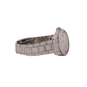 นาฬิกาสแตนเลสสุดหรูสำหรับผู้ชาย VVS Moissanite Bar dial Display สไตล์ฮิปฮอปญี่ปุ่นผู้ผลิตอินเดีย - Product Image 2