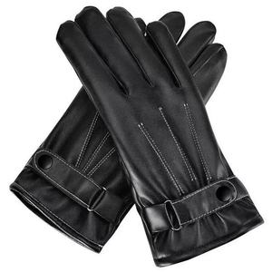 Guantes de Carreras de Cuero, Protección Completa para los Dedos, Resistentes al Viento, Correa de Muñeca Ajustable con Cierre de Botón, Unisex, para Conducir al Aire Libre - Product Image 3