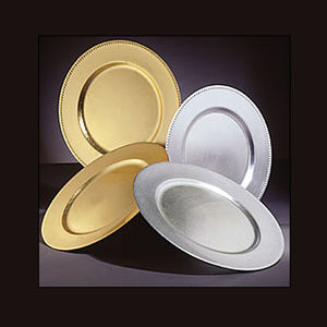 Haute qualité meilleur prix raisonnable concepteur Antique cuivre chargeur plaque forme ronde 4 Table de mariage décorer et décorations pour la maison - Product Image 5