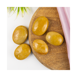 Piedra de Aventurina Amarilla Natural de 2.5 Pulgadas, Forma Ovalada, Superficie Pulida y Lisa, Cristales Curativos, 1 kg para Compra al por Mayor - Product Image 1