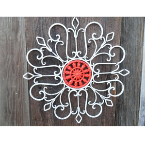 Matte Black Wrought Iron Wall Art <b>Cheap</b> Metal <b>Decorative</b> Accent for Living <b>Christmas</b> Garlands & Wreaths - Product Image 5