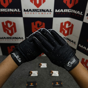 Guantes de fútbol americano personalizados con diamantes de imitación, de tela elástica, color negro, guantes de fútbol americano con diamantes de imitación. - Product Image 6