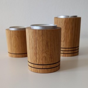 Juego de Portavelas Redondos de Madera con Acabado Natural, Decoración para el Hogar, Soporte para Velas de Té - Product Image 6