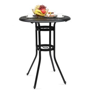 Outdoor Patio Cast Aluminum Round Bar Table 32*32*41" Durable and Stylish Furniture - Product Image 3
