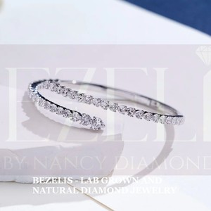 Pulsera Ajustable con Forma de Corazón con Diamantes Cultivados en Laboratorio en Oro de 14K, Joyería Fina Romántica - Product Image 3