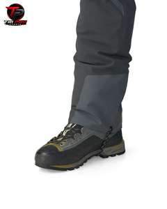Salopette de travail pour homme, gris anthracite, taille haute, avec boucle de ceinture intégrée, poches supérieures zippées obliques et poches horizontales sur les cuisses - Product Image 6