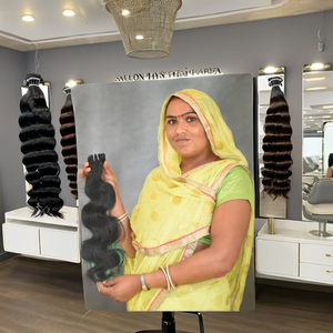 Cheveux humains vierges indiens de haute qualité, 100% bruts, alignés sur la cuticule, non traités, tissage ondulé (Bodywave), en paquet - Product Image 1