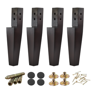 Patas de sofá de madera maciza con muescas offset al por mayor, reemplazo de patas de muebles de madera maciza para sofá, silla, gabinete, herrajes - Product Image 1