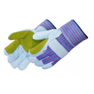 ถุงมือนิรภัยหนังวัวแบบแยกนิ้วของแคนาดาถุงมือทำงานผ้าฝ้ายแบบอุตสาหกรรมถุงมือป้องกันมือ - Product Image 4