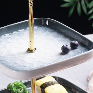 Aluminium <b>Rotating</b> Cake Decorating <b>Stand</b> with Metal Handles Square Dessert Table Cupcake <b>Display</b> Detachable Pastry Serving - Product Image 4