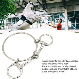 Bocado anti-reversión de acero inoxidable para caballo, con puerto, para potreros, OEM, personalizado - Product Image 4