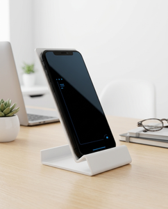 Modern Sturdy Clear Matt Acrylic Customized Countertop Phone <b>Stand</b> Easy Assembly Freestanding Elegant Display Solution - Product Image 2