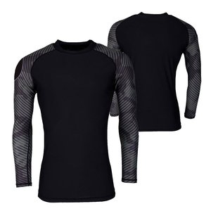 OEM Custom Breathable Eco-Friendly Anti-Bacterial Quick Dry Rash Guard For <b>Men</b> Spandex Surf Diving <b>Compression</b> <b>Shirts</b> BJJ - Product Image 3