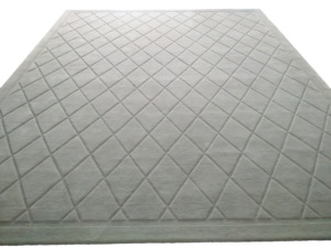 Alfombra de Diseño Geométrico de Primera Calidad, Hecha a Mano, con Base de Lana y Algodón, Pelo Alto, Duradera, Grande, para Sala de Estar - Product Image 2
