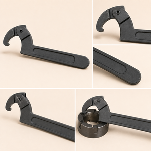 Adjustable Hook Wrench C Type <b>Spanner</b> Industrial Bearing Collar Lock Nut Maintenance Mechanical Hand <b>Tool</b> for Professional Use - Product Image 4