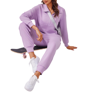 Conjunto Deportivo para Mujer, Chaqueta con Media Cremallera y Pantalones Jogger, Cómodo Chándal para Fitness, Running y Viajes - Product Image 3