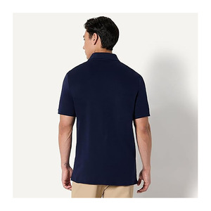 Chemise Classique Unie Bleu Marine pour Homme – Haut Décontracté en Coton Doux et Respirant à Manches Courtes – Tenue d'Été Élégante et Intelligente - Product Image 3