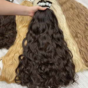 Precio de Mayoreo, Cabello Trenzado de Alta Calidad al por Mayor, Extensiones de Cabello Humano de Color Negro, Paquetes de Cabello Humano Vietnamita Virgen - Product Image 1