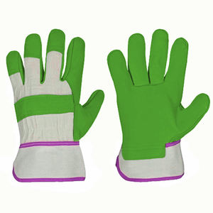 Gants de travail en cuir antidérapants à paume intégrale, manchette droite, usage général, double paume, pour jardinage 2026 - Product Image 4