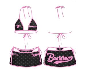 Conjunto de Bikini Deportivo TAHAD 2026, Estilo Sólido, Ecológico, para Mujer, con Logotipo Frontal Personalizado, Pantalones Cortos de Bikini, 3 Piezas - Product Image 1