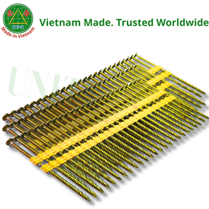 Clavos de acero galvanizado amarillo de 3'' x 0.120, tipo anillo, 4000 unidades, de Vietnam |   Clavos en tiras de plástico - Product Image 5