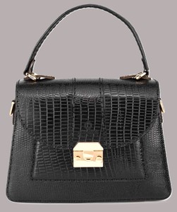 Bolso Tote de Cuero Genuino Hecho a Mano Royaa para Mujer, Color Negro Piedra, Diseño Elegante y Moderno, Cierre con Candado, Portátil, para Compras, Viajes y Actividades al Aire Libre - Product Image 2