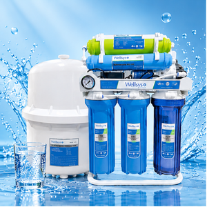 Wellsys RO-100 SGB 7 Stage <b>Reverse</b> <b>Osmosis</b> Water <b>Filter</b> System 100GPD Under Sink RO Water Purifier with 4.5G Tank - Product Image 3
