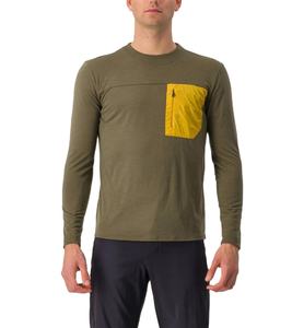Solid color dyed <b>Men's</b> Crewneck Long Sleeve T-<b>shirts</b> Blank Cotton Basic OEM <b>With</b> Chest <b>Pocket</b> Patch Full sleeve <b>Men's</b> T <b>Shirts</b> - Product Image 1